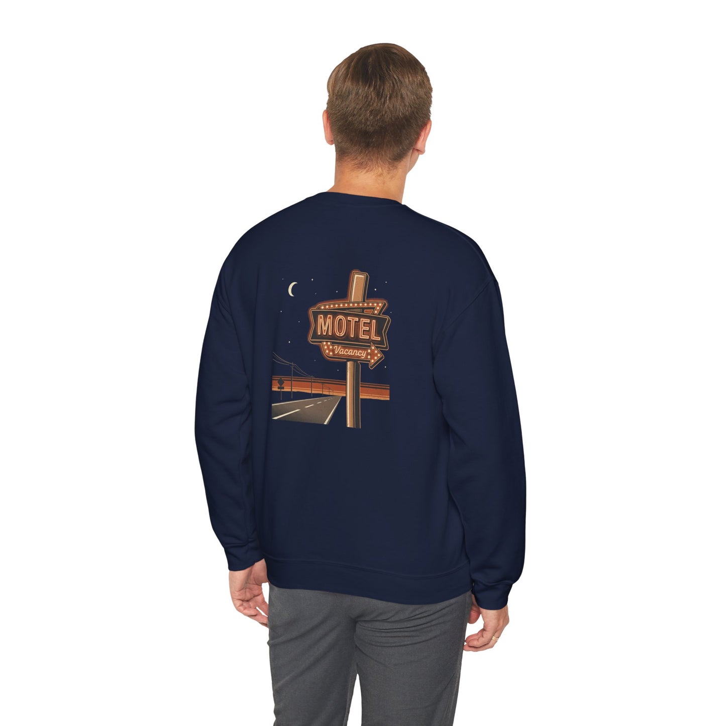 Midnight Motel Vacancy Crewneck Sweatshirt, product view