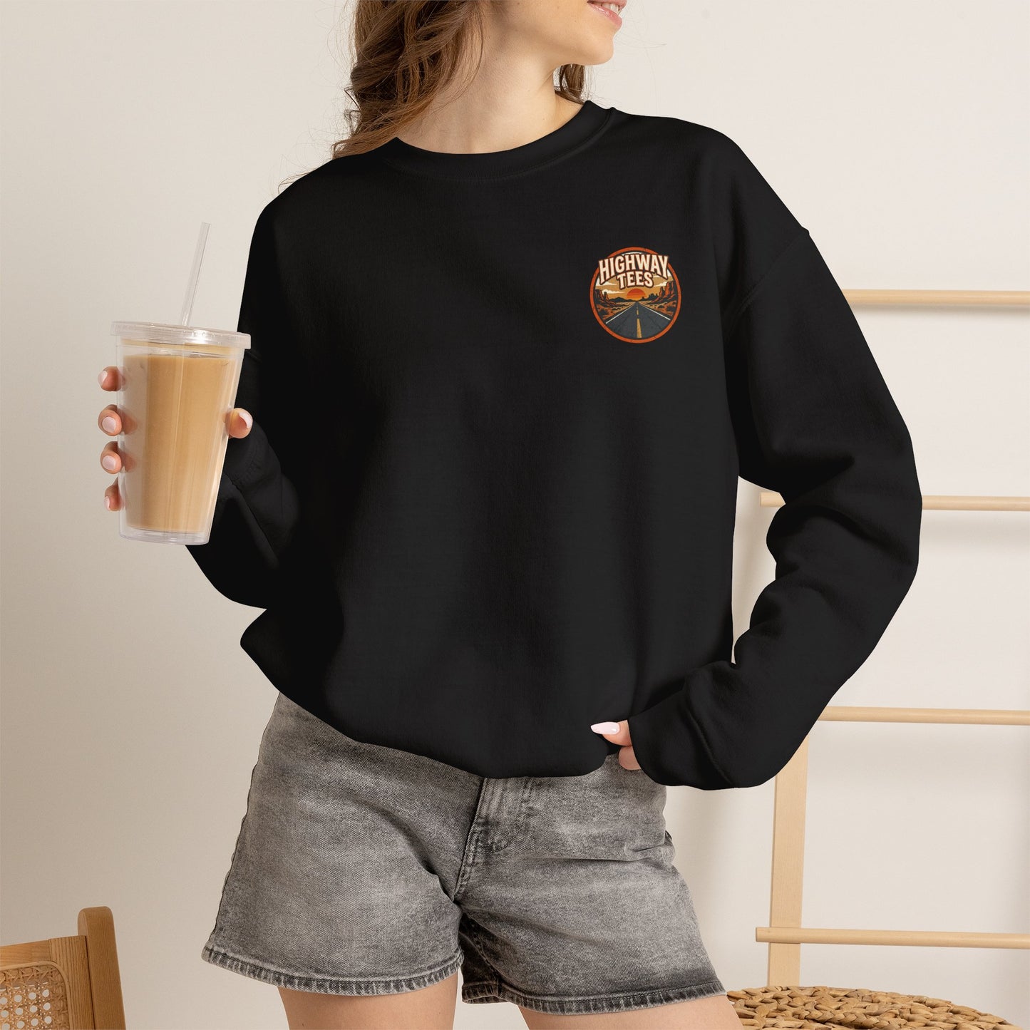 Midnight Motel Vacancy Crewneck Sweatshirt, product view
