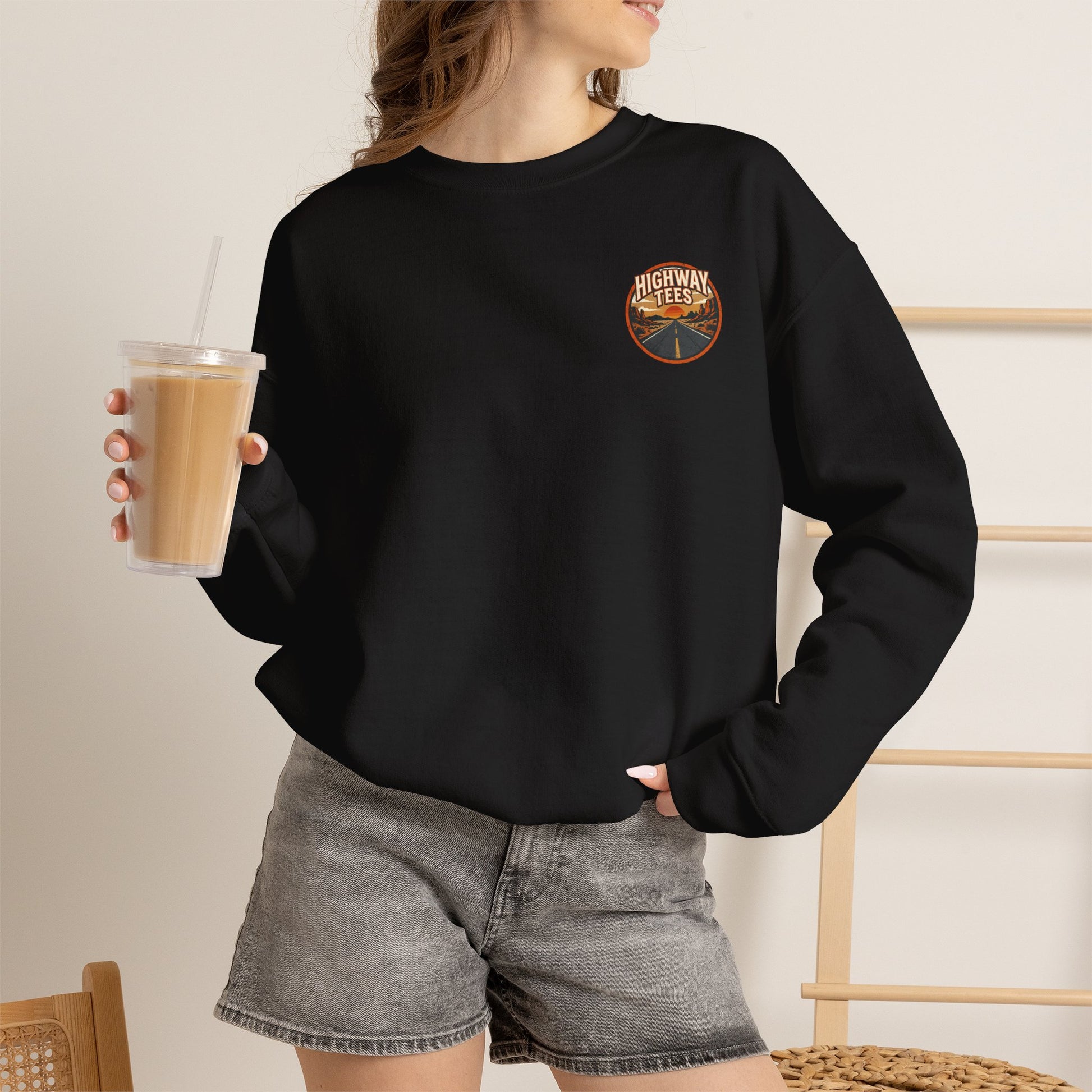 Midnight Motel Vacancy Crewneck Sweatshirt, product view