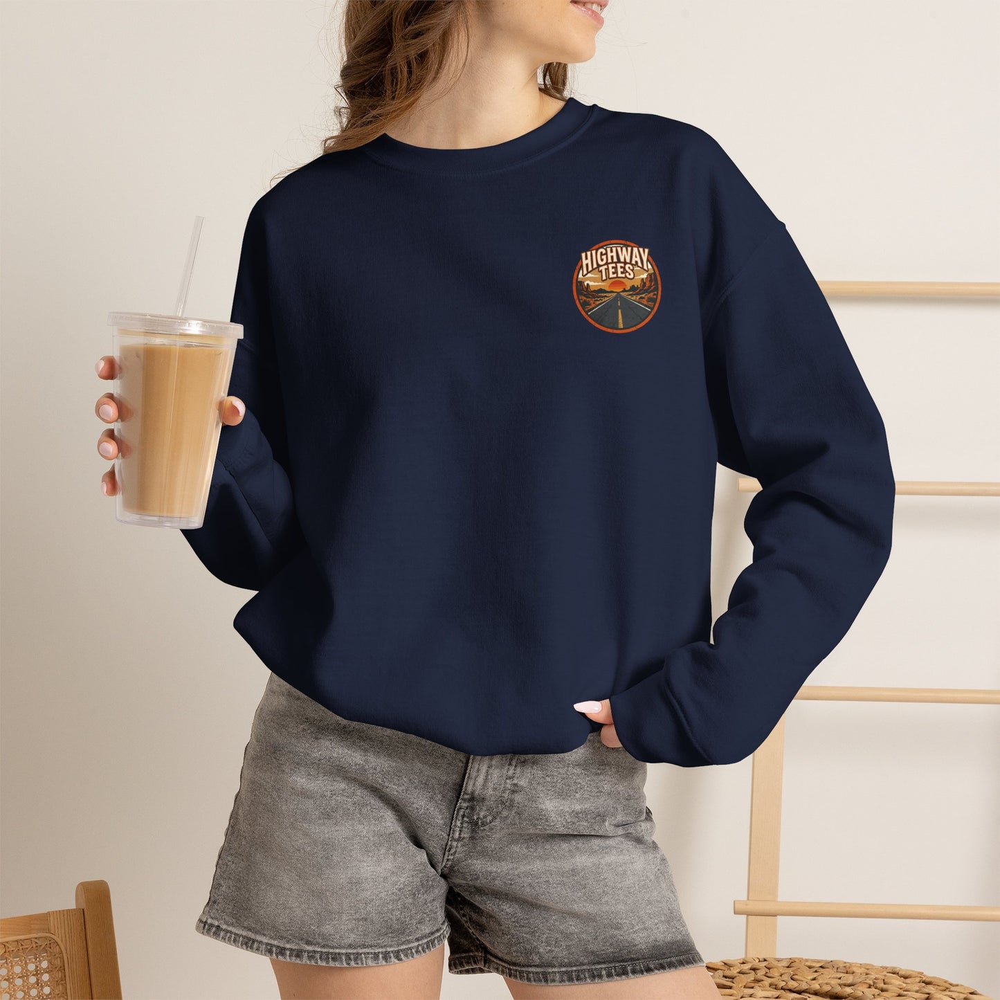 Midnight Motel Vacancy Crewneck Sweatshirt, product view
