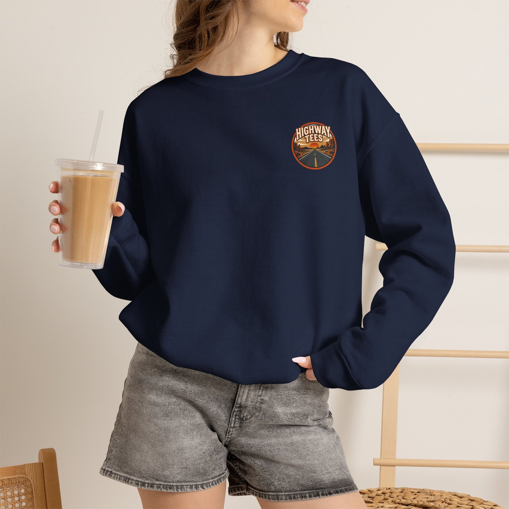 Midnight Motel Vacancy Crewneck Sweatshirt, product view