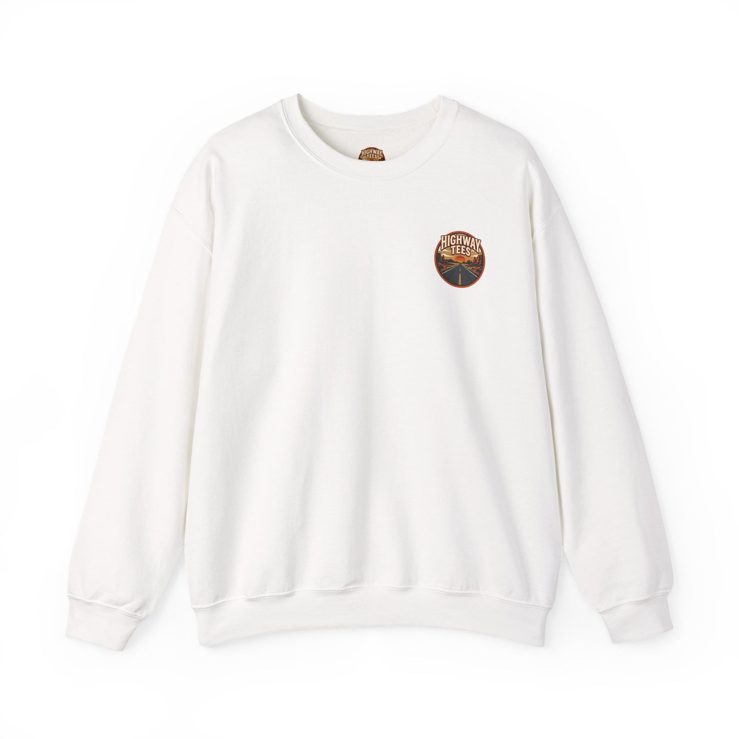 Midnight Motel Vacancy Crewneck Sweatshirt in White