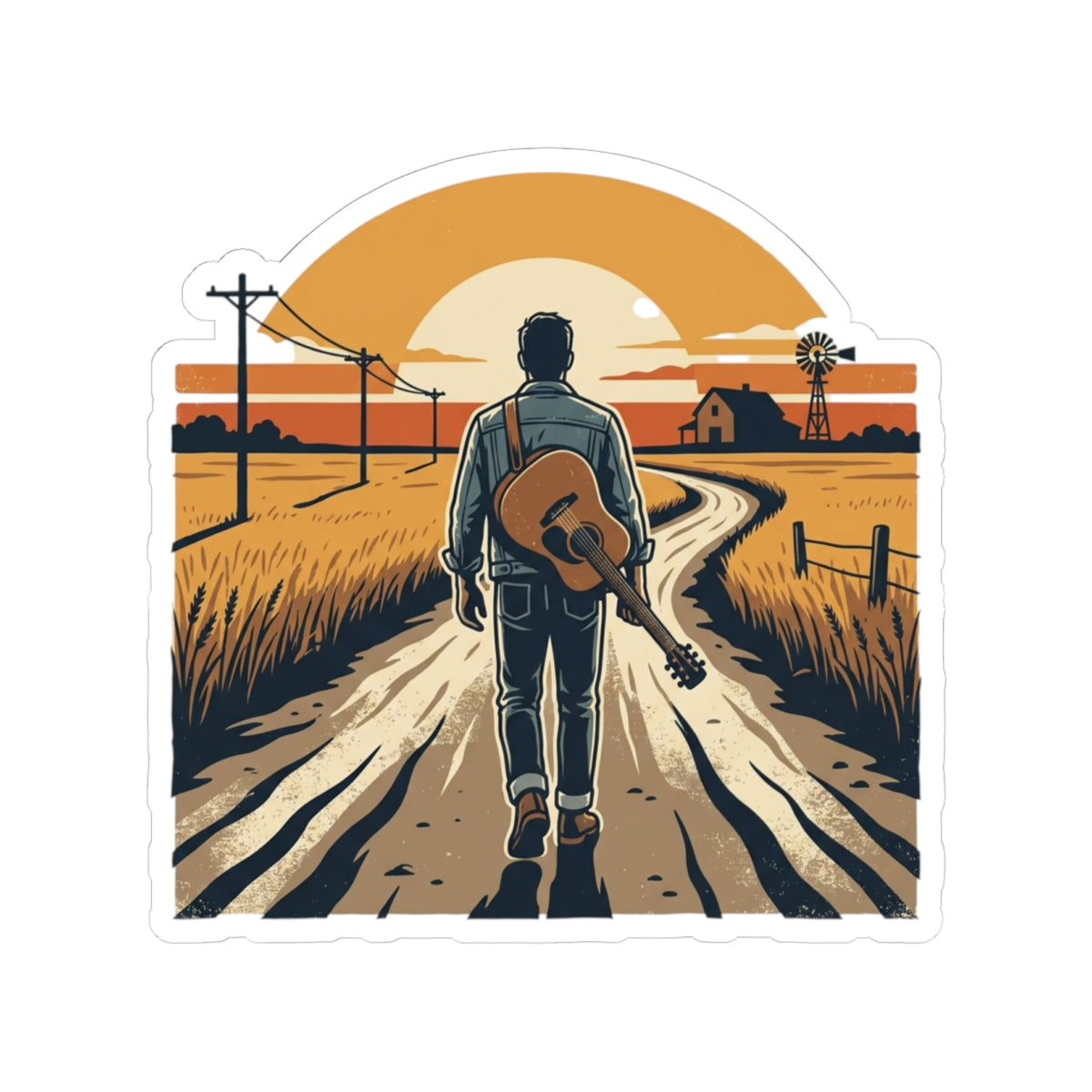 Vintage Highway Route Sign Sticker