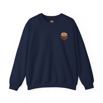 Midnight Motel Vacancy Crewneck Sweatshirt in Navy
