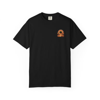 Vintage Sunset Highway T-Shirt flat lay