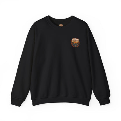 Midnight Motel Vacancy Crewneck Sweatshirt in Black