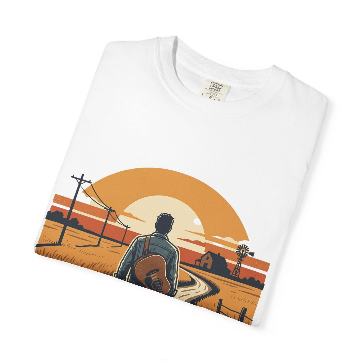 Vintage Highway Route Sign Garment-Dyed Tee