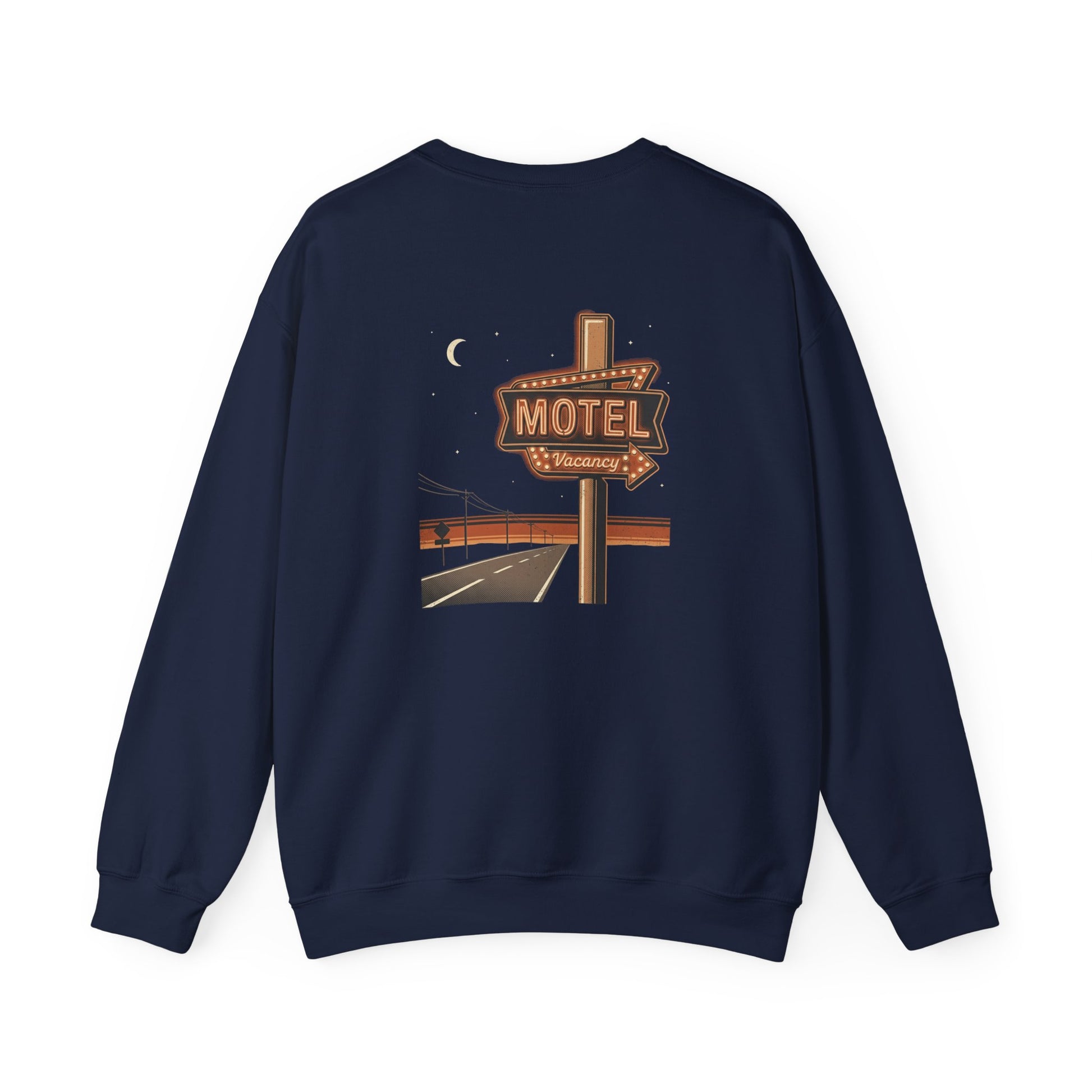 Midnight Motel Vacancy Crewneck Sweatshirt, product view