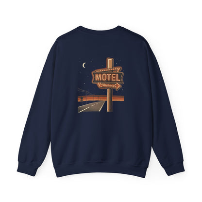 Midnight Motel Vacancy Crewneck Sweatshirt, product view