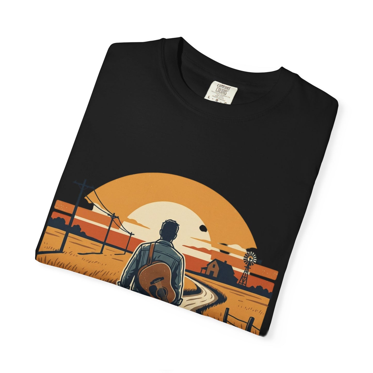 Vintage Highway Route Sign Garment-Dyed Tee
