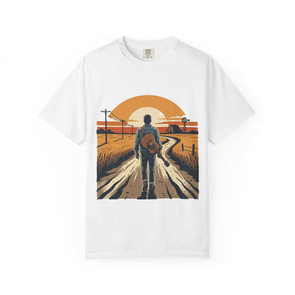 Vintage Highway Route Sign Garment-Dyed Tee